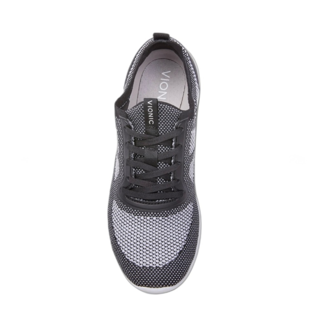 VIONIC Lenora Lace Up Sneaker Black Engineered Mesh - Picture 12 of 12